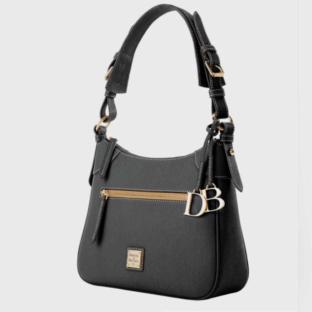 Dooney & Bourke Gold Logo Medallion Bag Charm - Picture 3 of 7